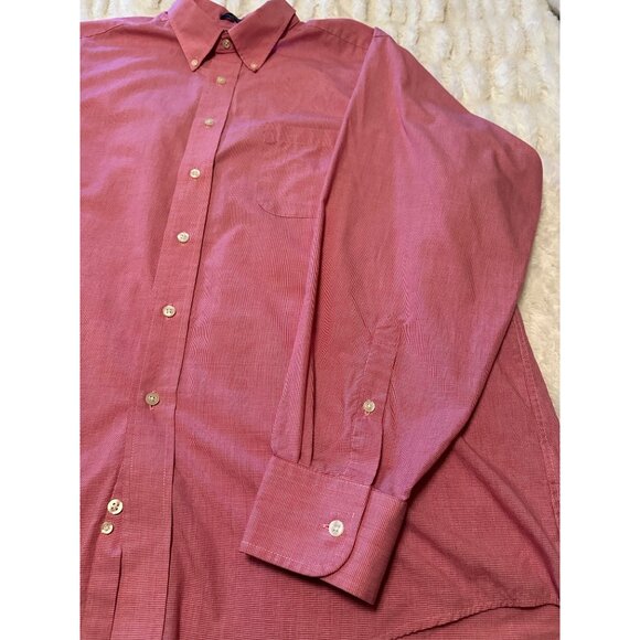 Men's Chaps Classic Fit Wrinkle Pink Button-Down Dress Shirt Cotton Blend Size X - Picture 16 of 16